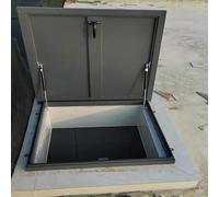 Cubierta de tragaluz de acero galvanizado resistente a la intemperie con asa, ventilación para ático y sótano (21in x21in / 53,3 x 53,3 cm), diseño de fácil acceso