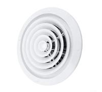 Cubierta de ventilación de plástico ABS blanco de 100 mm rejilla redonda con persianas de gravedad para baño, cocina, extractor, ventilador, salida de entrada de aire (270-300)