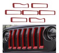 Cubierta decorativa para la parrilla – Compatible con Jeep Wrangler JL 2018-2022 – Color rojo
