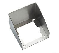 Cubierta impermeable de acero inoxidable para protección de toma de corriente al aire libre, compatible con placas de pared tipo 86 para jardín, patio, instalación oculta o expuesta, color plateado