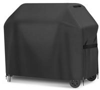Cubierta impermeable para parrilla Ibenzoa® de 147 x 61 x 122 cm – Funda protectora de 600D Oxford para parrillas de gas y carbón, con revestimiento UV, con cordón de ajuste, cierres de velcro y asas 