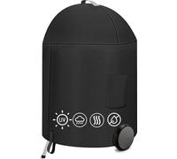 Cubierta impermeable para parrilla Unyqoos® de 57 cm – Funda protectora de Oxford 600D para parrillas de carbón (tipo bombo), resistente a la intemperie y a los rayos UV, con una banda reflectante