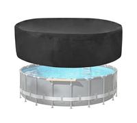 Cubierta Impermeable para Piscina - Cubierta Protectora Oxford | Cubierta circular para piscina, cubierta con cordón reutilizable | Piscina elevada para mascotas Invierno Verano Jardín Prote