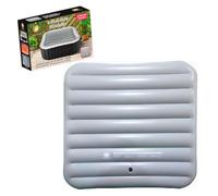 Cubierta Inflable de Ahorro de energía, Tapa Protectora de Lluvia, Aislamiento térmico, vejiga Cuadrada, se Adapta a Todos los jacuzzis Cuadrados de hasta 145 cm, Color Gris