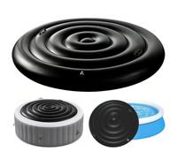 Cubierta Inflable para Bañera de Hidromasaje, Apto para Bañera de Masaje | Cubierta Redonda para Spa, Diámetro 138 cm, Diseño de Aislamiento Térmico y Ahorro de Energía, con 2 Asas, Cubierta Plegable