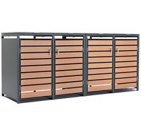 Cubierta para 4 cubos de basura 120l o 240l Bremen CoverTech