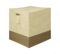 Cubierta para aire acondicionado exterior 600D resistente al agua - Funda climática para bomba de calor y condensador, transpirable, beige, 34 x 34 x 30 pulgadas (38 x 38 x 40 pulgadas)