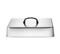 Cubierta para asar a la parrilla, tapa de acero inoxidable para alimentos | Domo de fusión para cocina interior y exterior, parte superior plana, barbacoa, comercial, 43,51 x 28,19 x 6,60 cm