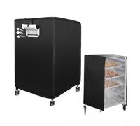 Cubierta para bandeja de hojas, diseño ventilado de 10 capas, cubierta transparente de PVC para panadería, fácil acceso, cremalleras para protección de carrito de panadería, 23 x 28 x 32 pulgadas