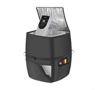 Cubierta para bomba de calentador de spa con cremallera superior, impermeable, tela Oxford, aislada, resistente a los rayos UV, funda protectora con correas, se adapta a la mayoría de equipos, negro o
