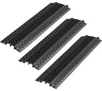 Cubierta para cables tipo "drop over", capacidad de carga de 7,938 kg por eje, protector de cables resistente para uso intensivo, rampa para cables, cubierta para cables de suelo, ideal para zonas de