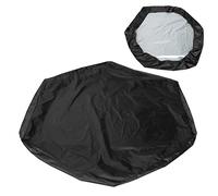 Cubierta para Caja de, 55,1 x 47,2 x 7,9 Pulgadas, poliéster, PVC, a Prueba de Agua, hexágonos, Cubierta protección Piscina con cordón para toldo jardín al Aire Libre (Black)