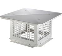 Cubierta para chimenea de acero inoxidable 304, campana para chimenea de 416x416x250 mm, protección contra aves, cubierta para proteger de la lluvia, campana para chimenea. 2 métodos de instalación. C