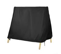 Cubierta para columpio de jardín 210D, resistente al agua, marco A (negro | Tejido Oxford 210D, costuras impermeables, protección resistente a la lluvia, material duradero, diseño A-Frame
