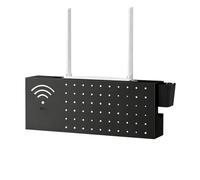 Cubierta para enrutador - Protector de Cable para organización del hogar, de Montaje en Pared de Acero al Carbono de 25 cm, Protector de conexión de Red, Organizador de Montaje de enrutador para
