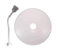 Cubierta para Farola Exterior Brazo Curvado y Pantalla Integrada | Resistente al Agua y Polvo, Diseño Plug-and-play para Lámparas E26 E27, Acabado Cepillado Moderno