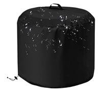 Cubierta para hoguera - 17,72 x 17,72 pulgadas, protección contra incendios redondos para todas las condiciones meteorológicas, tejido Oxford con diseño impermeable, juego de barbacoa para barbacoa