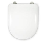Cubierta para inodoro en forma de U, con bisagra ajustable, color blanco