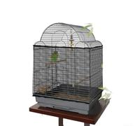 Cubierta para jaula de pájaros para jaulas grandes de juego de 61 pulgadas, carcasa de malla de nailon ventilada para evitar la dispersión y el desorden, color negro, 33 x 87 pulgadas (C)