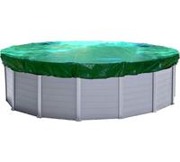 Cubierta para piscina redonda, apta para piscinas de 460-500 cm | Medida de la plancha: Ø 560 cm | Color: verde | Lona para piscina de verano e invierno | Cubierta de protección de 200 g/m² de PE | Cu