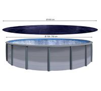 Cubierta para piscina redonda - Diámetro 830 cm - 200 g/m² de polietileno - Negra - Cubierta para invierno y protección solar - Cubierta para piscina