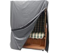 Cubierta para playa, 140 x 100 x 165 cm, con techo abatible y cremallera, resistente al agua y a los rayos UV, con orificios de ventilación, fabricada en poliéster de 600D.