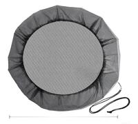 Cubierta para tanque de agua de 95 cm, red de malla para filtro de lluvia, poliéster negro protector contra hojas y escombros para almacenamiento de jardín (negro)