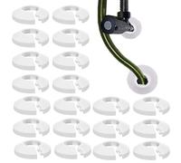 Cubierta para tubo de radiador, 20 unidades de protección para tubos de 16 mm de diámetro, fundas centrales para conductos | para inodoro, ducha, lavabo, radiador, baño, casa, exterior