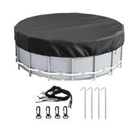 Cubierta Piscina Elevada para Bestway Power Steel 13 ft | Material: Tejido Oxford reforzado; Diseño: Cubierta redonda para residuos; Sujeción: Cordón ajustable en el borde exterior