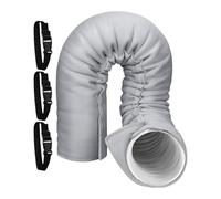 Cubierta portátil para manguera de aire acondicionado, funda portátil aislada con 3 correas ajustables | Aislamiento de tuberías de aire acondicionado, para invierno, exterior, ventana, garaje