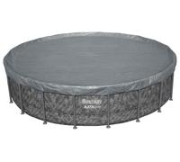 Bestway Cubierta para Piscina Ø6,1 m Redondo Poliéster Gris
