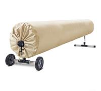 Cubierta protectora de manta solar para carretes de piscina con tela Oxford resistente a la intemperie, proporciona un blindaje fiable contra los rayos UV, la nieve, las heladas y el polvo (18 pies)
