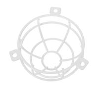 Cubierta Protectora para Alarma contra Incendios de Hierro Color Blanco | Jaula Anticolisión de 9,40x9,40x5,90cm, Orificio de Montaje 6mm, para Techo y Recintos Públicos
