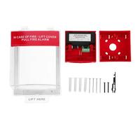 Cubierta Protectora para Alarma Manual contra Incendios, Roja | Plástico Transparente, Cobertura Completa, para Puntos de Llamada y Unidades de Rotura de Vidrio
