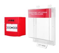 Cubierta Protectora para Botón de Alarma Manual, Plástico Rojo | Protección Completa Resistente al Agua, Instalación Fácil y Fiable, para Interruptor Manual de Alarma