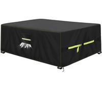 Cubierta protectora para muebles de jardín, resistente al invierno, tela Oxford 420D, funda para muebles de jardín de 242x162x100 cm, cubierta para mesa con aberturas de ventilación, impermeable y res