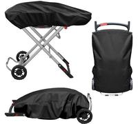Cubierta protectora para parrillas de gas portátiles Ibenzoa®: impermeable y resistente a la intemperie, fabricada en tejido Oxford, dimensiones 99 x 48 x 24 cm, con cordón ajustable, compatible con t