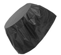 Cubierta Protectora Redonda para Barbacoa Exterior, Oxford Negra | Ajuste Ceñido, Plegable y Ligera, Uso en Patio o Camping, para Mesa y Parrilla Bbq