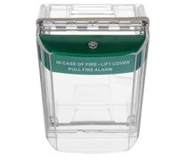 Cubierta Protectora Transparente Plástico, para Botón Pulsador de Alarma | Paradas de Emergencia y Puntos de Llamada, Reduce Mantenimiento, Uso en Pasillos y Áreas Públicas
