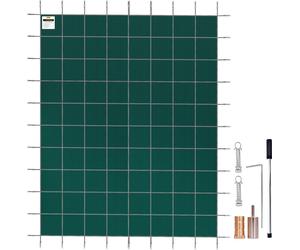 Cubierta rectangular para piscina, de seguridad, de 14 x 26 pies, color verde, para uso en exteriores durante el invierno