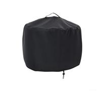 Cubierta redonda para estufa con asa, protector impermeable 420D para horno de pizza al aire libre, resistente al viento, a prueba de polvo, para jardín, patio, barbacoa, parrilla, negro/(420D: 87 x