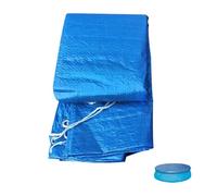 Cubierta Redonda para Piscina Hinchable, PE Azul, Anti Polvo | Spa y Piscinas Inflables, Forma Circular, Retiene Hojas, Fácil de Guardar, Uso Exterior