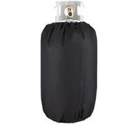 Cubierta resistente a los rayos UV para bombona de gas, 31 x 59 cm, color | Juego de 2 unidades, poliéster impermeable, protección UV contra el sol, ajuste de 31 x 59 cm, color negro