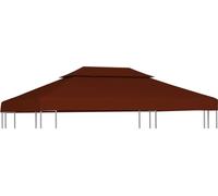 Cubierta superior de cenador 2 niveles terracota 310 g/m² 4x3 m