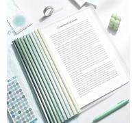 Cubiertas de Informe A4, Transparente A4 Cubiertas para informes con Barra Deslizante, Plástico Carpeta de Archivos con Barra Deslizante para Casa Escuela Oficina Documentos Clasificación (verde)