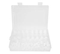 Cubiertas de pernos Tapas de tornillo, M4 M5 M6 M8 M10 M12 Tapa de tuerca hexagonal Sujetadores de hardware Kit de tuerca de cúpula de goma, 145 piezas, con caja de almacenamiento(White)