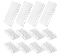Cubiertas de ranura para panel eléctrico, paquete de 12 placas blancas de ABS para caja de fusibles, protectores de seguridad de riel DIN, compatibles con Hager para Schneider de 11 x 5,2 cm (12