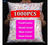 Cubiertas desechables elásticas de plástico para alimentos, tapas de grado alimenticio, fundas para zapatos, gorros de ducha, tapas para cuencos, bolsas protectoras de alimentos frescos contra el 200P