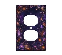 Cubiertas dúplex de flores, placa de pared, diseño de mariposa, farol de mariposa, color violeta otoñal, placas faciales de plástico de tamaño estándar para enchufes eléctricos para nuevo apartamento