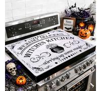 Cubiertas superiores de estufa de Halloween para estufa eléctrica, protector de vidrio resistente al calor para decoración de cocina, 28 x 20 pulgadas